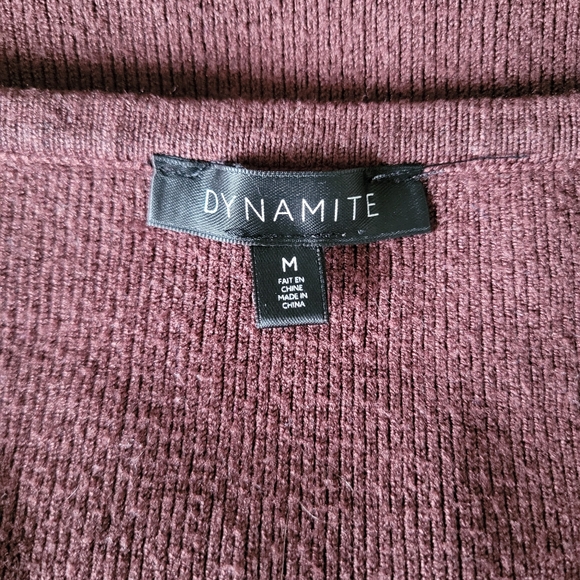 Dynamite Brown V-Neck Sweater Size Medium - Picture 7 of 7